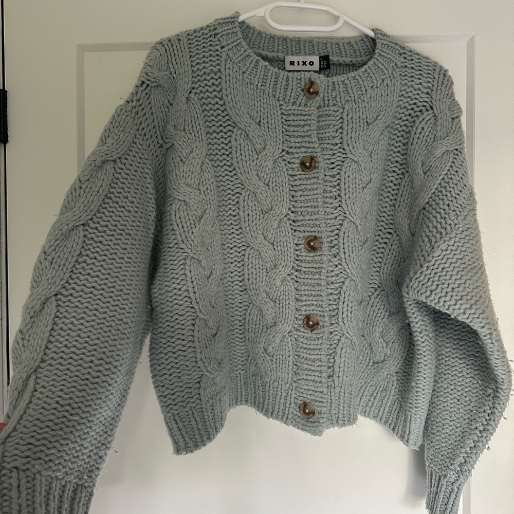 RIXO Joelle Wool-blend Cardigan